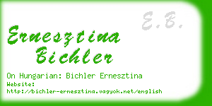 ernesztina bichler business card